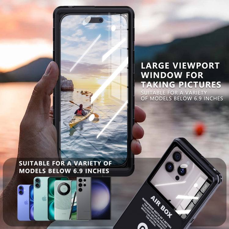 RedPepper Air Box Max 6.9 IP68 Waterproof Phone Case for 6.9 inch Phone(Black)