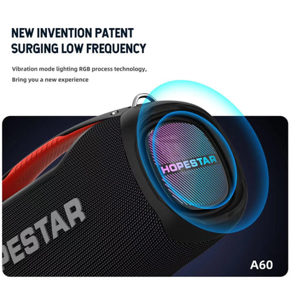 HOPESTAR A60 100W Outdoor Portable IPX6 Waterproof Bluetooth Speaker with Microphone(Black)