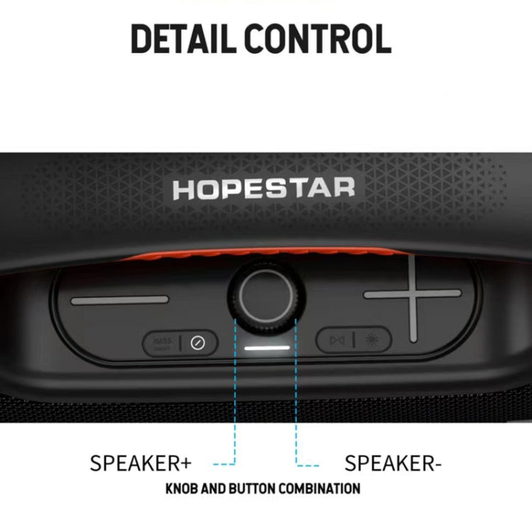 HOPESTAR A60 100W Outdoor Portable IPX6 Waterproof Bluetooth Speaker with Microphone(Black)