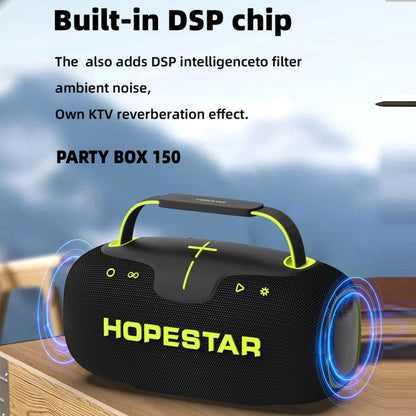 HOPESTAR Party Box 150 40W Outdoor Portable IPX5 Waterproof Bluetooth Speaker(Grey)