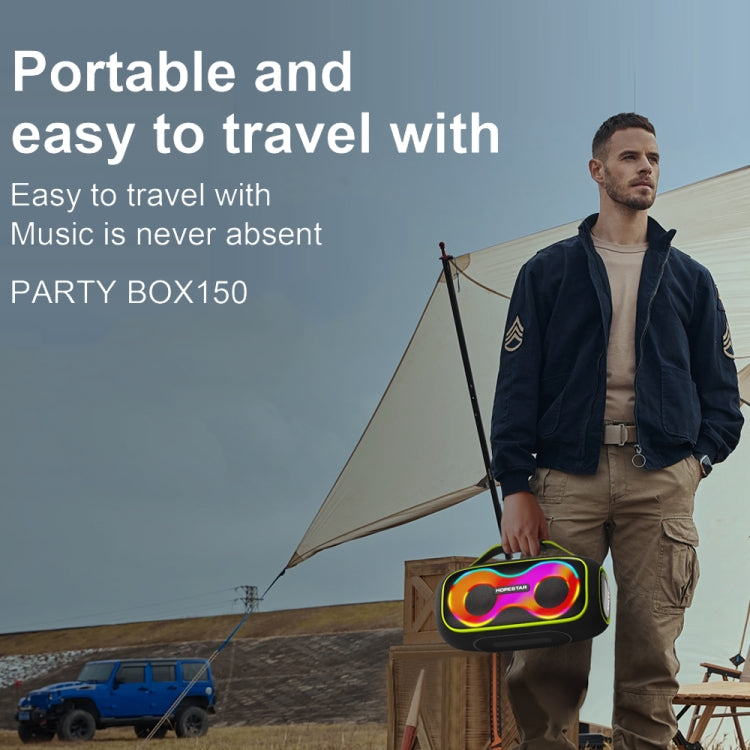 HOPESTAR Party Box 150 40W Outdoor Portable IPX5 Waterproof Bluetooth Speaker(Grey)