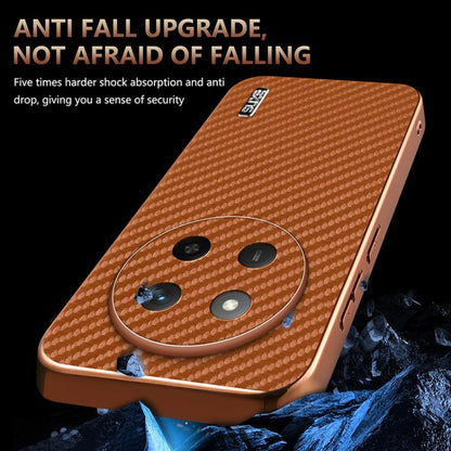 For Honor X60 Pro AZNS Electroplated Edge Carbon Fiber Texture Phone Case(Blue)