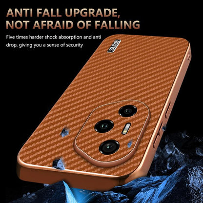For Honor 300 Pro AZNS Electroplated Edge Carbon Fiber Texture Phone Case(Black)