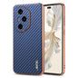 For Honor 300 Pro AZNS Electroplated Edge Carbon Fiber Texture Phone Case(Blue)