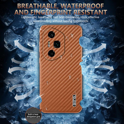 For Honor 300 Ultra AZNS Electroplated Edge Carbon Fiber Texture Phone Case(Green)