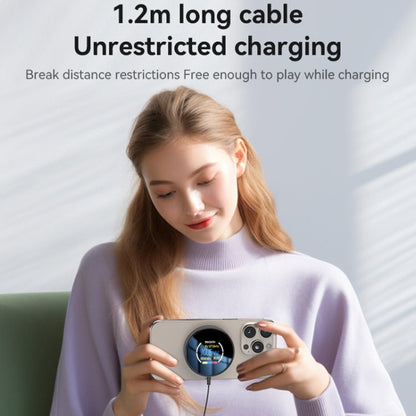 Chargeur sans fil magnétique Yesido DS28 15W avec affichage numérique intelligent, longueur : 1,2 m (noir)