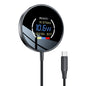 Chargeur sans fil magnétique Yesido DS28 15W avec affichage numérique intelligent, longueur : 1,2 m (noir)