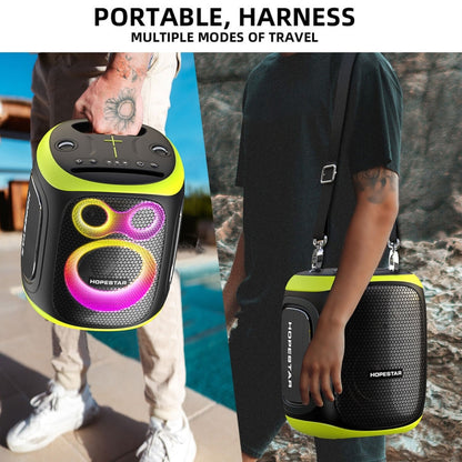 HOPESTAR PARTY130 Outdoor Dual Mic Long Endurance Bluetooth Speaker(Black)
