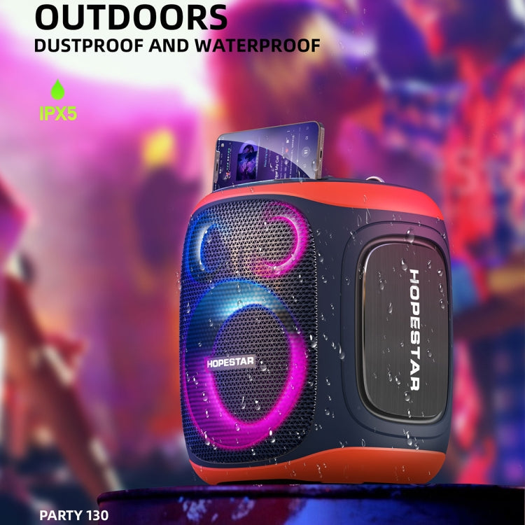 HOPESTAR PARTY130 Outdoor Dual Mic Long Endurance Bluetooth Speaker(Black)