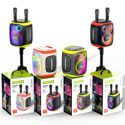 HOPESTAR PARTY130 Outdoor Dual Mic Long Endurance Bluetooth Speaker(Black)