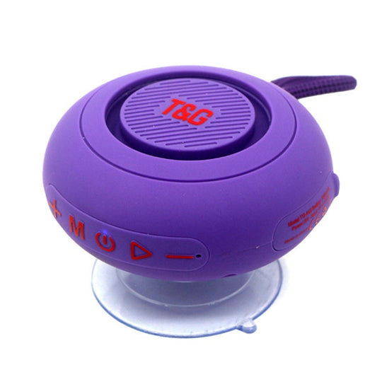 Haut-parleur Bluetooth sans fil portable mini TWS T&G TG-442 avec ventouse (violet)