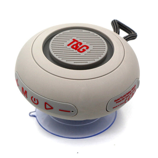 Mini enceinte Bluetooth portable sans fil TWS T&G TG-442 avec ventouse (Gris)
