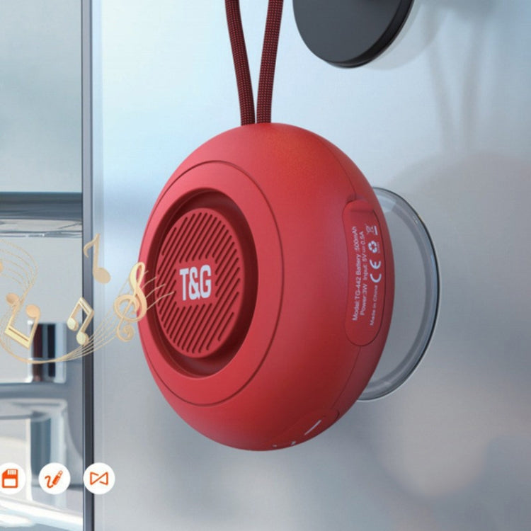 T&G TG-442 TWS Portable Mini Wireless Bluetooth Speaker with Suction Cup(Grey)