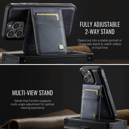 For iPhone 13 Pro AutSpace A12 MagSafe Magnetic RFID Card Bag Phone Case(Black)