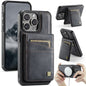 For iPhone 12 / 12 Pro AutSpace A12 MagSafe Magnetic RFID Card Bag Phone Case(Black)