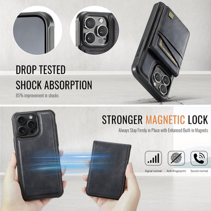 For iPhone 12 / 12 Pro AutSpace A12 MagSafe Magnetic RFID Card Bag Phone Case(Black)