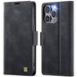 For iPhone 13 Pro AutSpace A11 Side Buckle MagSafe Magnetic RFID Phone Leather Case(Black)