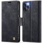 For iPhone 11 Pro AutSpace A11 Side Buckle MagSafe Magnetic RFID Phone Leather Case(Black)