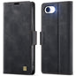 For iPhone 17e / 16e AutSpace A11 Side Buckle MagSafe Magnetic RFID Phone Leather Case(Black)