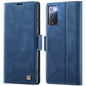 For Samsung Galaxy Note20 AutSpace A11 Side Buckle MagSafe Magnetic RFID Phone Leather Case(Blue)