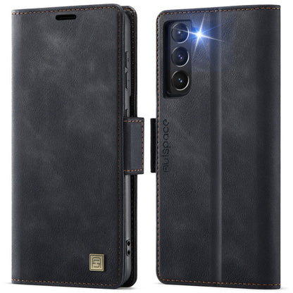 For Samsung Galaxy S21+ 5G AutSpace A11 Side Buckle MagSafe Magnetic RFID Phone Leather Case(Black)