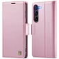 For Samsung Galaxy S23+ 5G AutSpace A11 Side Buckle MagSafe Magnetic RFID Phone Leather Case(Rose Gold)