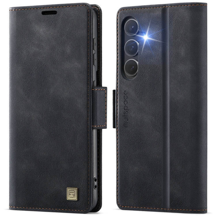 Pour Samsung Galaxy S23 FE 5G AutSpace A11 Étui en Cuir Magnétique MagSafe avec Boucle Latérale et Protection RFID (Noir)