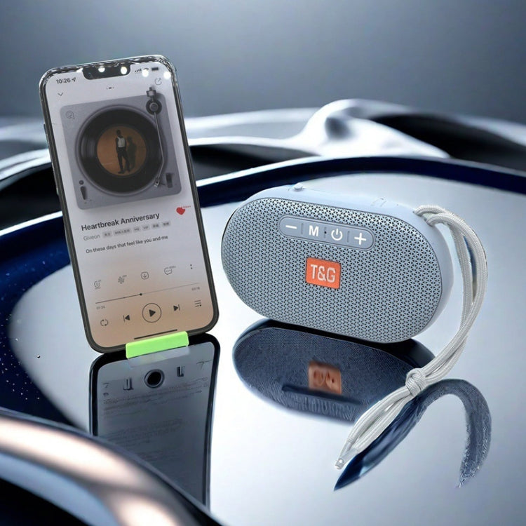 T&G TG441 TWS Mini Plug-in Card Portable Wireless Bluetooth Speaker(Grey)