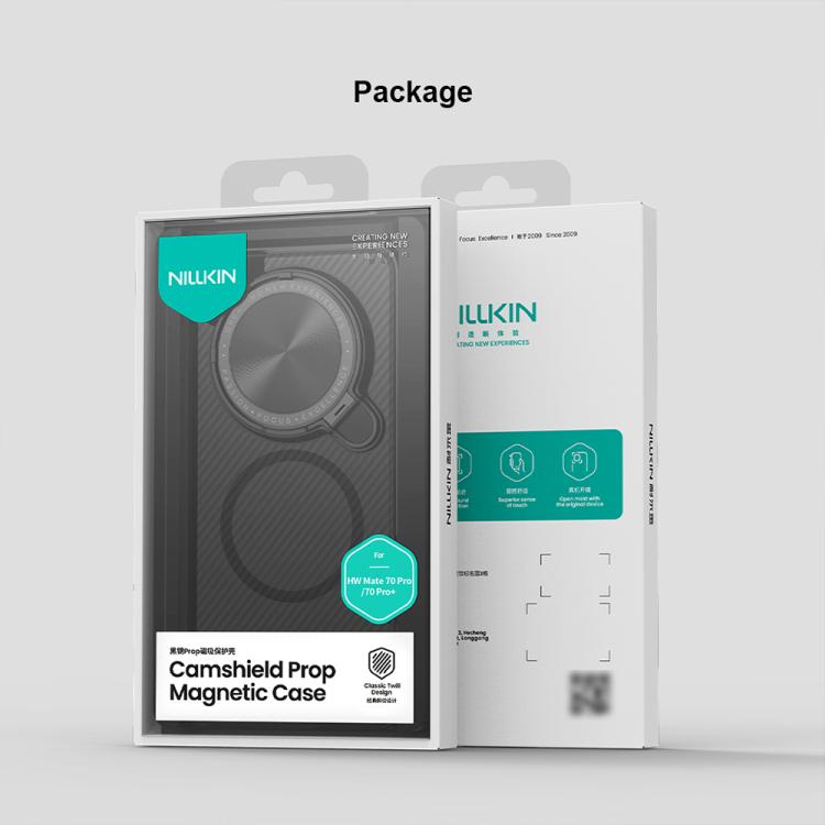 Pour Huawei Mate 70 Pro / 70 Pro+ NILLKIN CamShield Prop MagSafe Coque de téléphone en PC translucide magnétique (Noir)