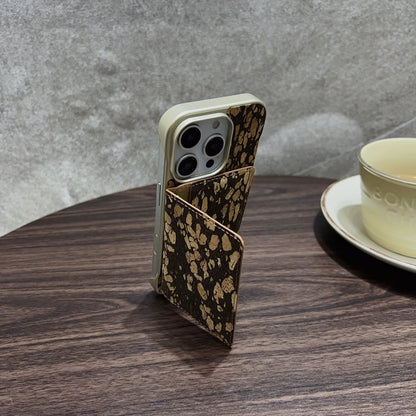 Denior V15 Ultra-thin Magnetic Phone Card Sleeve(Black Butterflies)