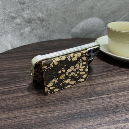 Denior V15 Ultra-thin Magnetic Phone Card Sleeve(Black Butterflies)