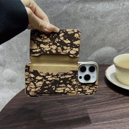 Denior V15 Ultra-thin Magnetic Phone Card Sleeve(Black Butterflies)