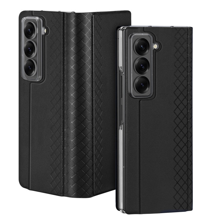 For Samsung Galaxy Z Fold Special DUX DUCIS Bril Series PU + TPU Phone Case(Black)