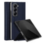 For Samsung Galaxy Z Fold Special DUX DUCIS Bril Series PU + TPU Phone Case(Blue)