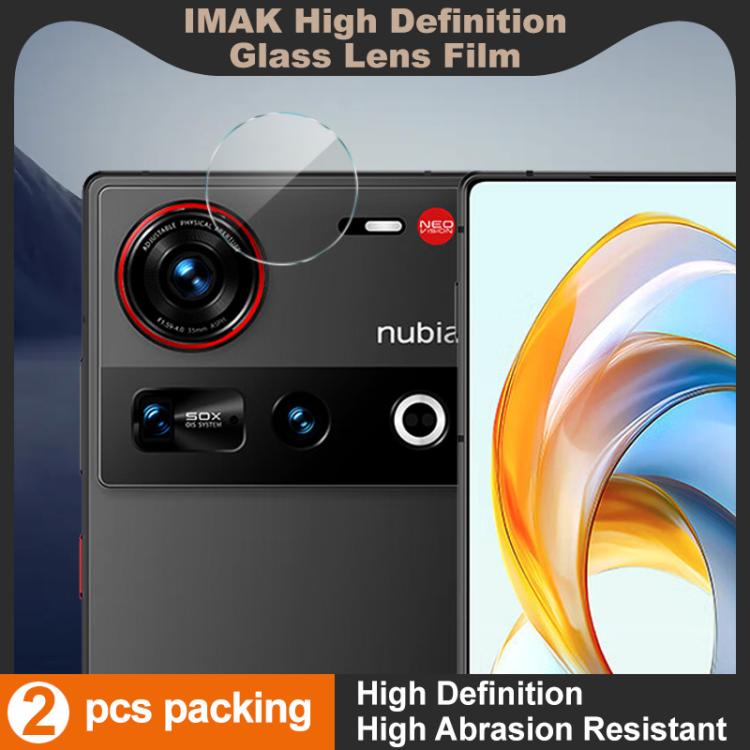 For ZTE Nubia Z70 Ultra 5G 2 PCS/Set IMAK HD Glass Rear Camera Lens Film