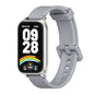 Pour Xiaomi Smart Band 9 Active / Redmi Band 3 Mijobs Bracelet de montre en silicone avec coque métallique (Gris argent)