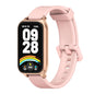 Pour Xiaomi Smart Band 9 Active / Redmi Band 3 Mijobs Bracelet de montre en silicone avec coque métallique (rose-or)