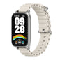 For Xiaomi Smart Band 9 Active / Redmi Band 3 Mijobs Metal Shell Marine Silicone Watch Band(Grey Silver)