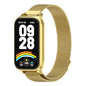 Pour Xiaomi Smart Band 9 Active / Redmi Band 3 Coque métallique Mijobs Bracelet de montre magnétique milanais (Or)