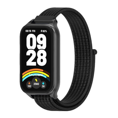 For Xiaomi Smart Band 9 Active / Redmi Band 3 Mijobs Metal Shell Nylon Loop Watch Band(Black)