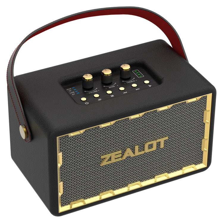 Zealot MT01M Retro Card Portable Wireless Bluetooth Speaker with Microphone(Black)