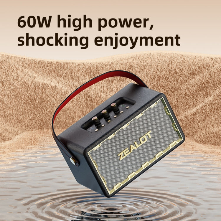 Zealot MT01M Retro Card Portable Wireless Bluetooth Speaker with Microphone(White)