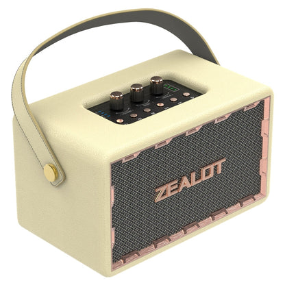 Enceinte Bluetooth sans fil portable Zealot MT01M Retro Card avec deux microphones (blanc)