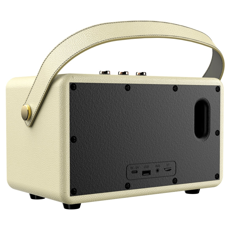 Enceinte Bluetooth sans fil portable Zealot MT01M Retro Card avec deux microphones (blanc)