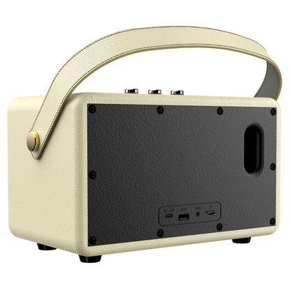 Enceinte Bluetooth sans fil portable Zealot MT01M Retro Card avec deux microphones (blanc)