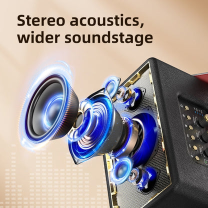 Zealot MT01M Retro Card Portable Wireless Bluetooth Speaker with Dual Microphones(Black)