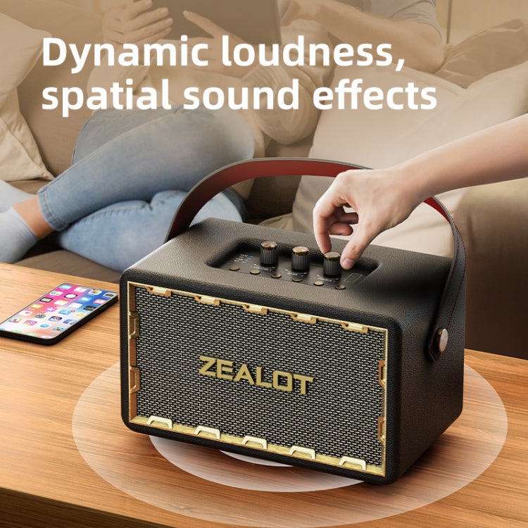 Enceinte Bluetooth sans fil portable Zealot MT01M Retro Card avec deux microphones (blanc)