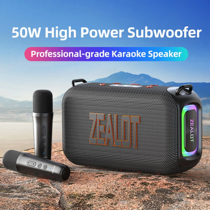 Zealot S85M 50W Outdoor Portable Bluetooth Speaker with Dual Microphones(Black)