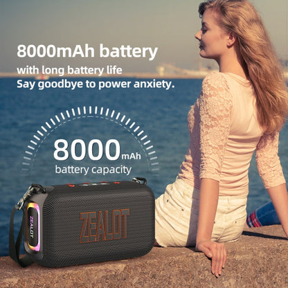 Zealot S85M 50W Outdoor Portable Bluetooth Speaker with Dual Microphones(Black)