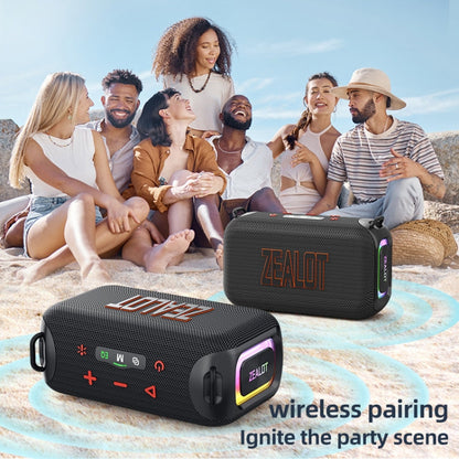 Zealot S85M 50W Outdoor Portable Bluetooth Speaker with Dual Microphones(Black)